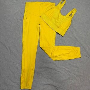 Yellow All In Motion Leggings and Bra Set
